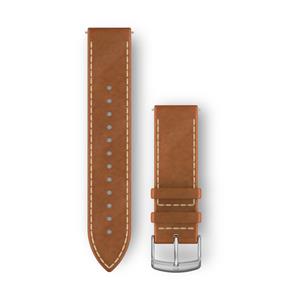 Kožený remienok Quick Release (20 mm), Tan - Silver