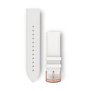 Kožený remienok Quick Release (20 mm), White - 18K Rose Gold PVD