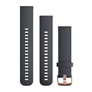 Silikónový remienok Quick Release (20 mm), Granite Blue - Rose Gold