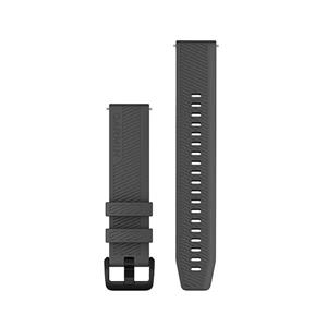 Silikónový remienok Quick Release (20 mm), Slate Gray s čiernou prackou