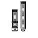 Silikónový remienok Quick Release (22 mm), Black/Powder Gray