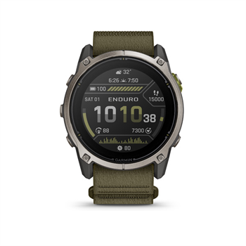 Enduro 4, Sapphire Solar, Titanium, Dark olive ComfortFit Fabric band