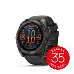 fenix 8 - 51mm, AMOLED, Sapphire, Carbon Gray DLC Titanium, Black/Pebble Gray band