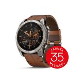 fenix 8 - 51mm, AMOLED, Sapphire, Titanium, Black, Chestnut Leather band