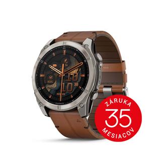 fenix 8 - 51mm, AMOLED, Sapphire, Titanium, Chestnut Leather band