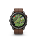 fenix 8 Pro - 51mm, AMOLED, Sapphire, Carbon Gray DLC Titanium, Chestnut Leather band