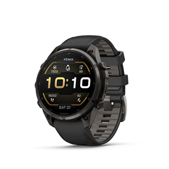 fenix 9 Pro - 47mm, AMOLED, Sapphire, Carbon Gray DLC Titanium, Black/Pebble Gray band