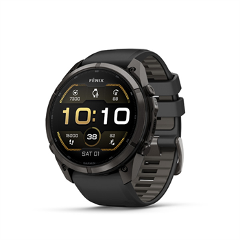fenix 9 Pro - 51mm, AMOLED, Sapphire, Carbon Gray DLC Titanium, Black/Pebble Gray band