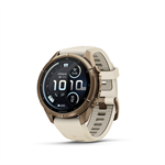 fenix 9 Pro - inReach, 43mm, AMOLED, Sapphire, Autumn Gold Titanium, Cream/French Gray band