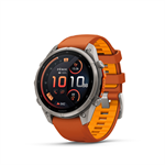 fenix 9 Pro - inReach, 47mm, AMOLED, Sapphire, Titanium, Autumn Orange/Spark Orange band