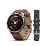 fenix 9 Pro - inReach, 47mm, AMOLED, Sapphire, Titanium, Walnut Leather band