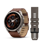 fenix 9 Pro - inReach, 51mm, AMOLED, Sapphire, Titanium, Walnut Leather band